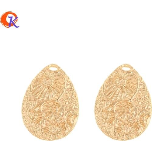 Cordial Design 20Pcs 21*29MM Jewelry Accessories/Hand Made/Drop Shape/Genuine Gold Plating/DIY Making/Earring Findings/Pendant