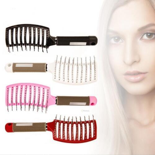 1pc Antistatic Heat Curved hair brushes Vent Combs for hair extension escova de cabelo Detangling Hairdressing Styling tools