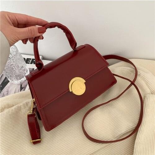 Simple Popular Korean Version of The Small Square Bag Novelty Crossbody Bags Solid Color Womens Shoulder Sloping Handbags
