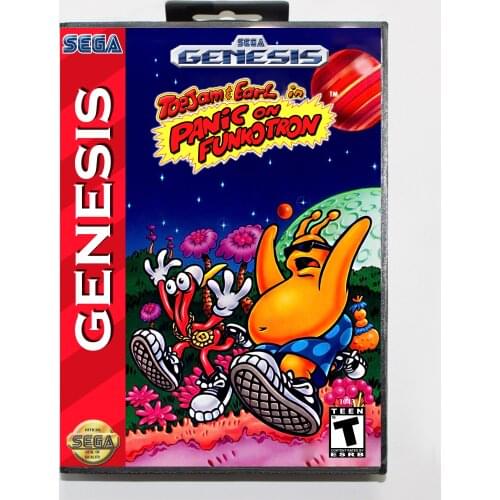 ToeJam & Earl 2 Panic on Funkotron Boxed Version 16bit MD Game Card For Sega MegaDrive Sega Genesis System