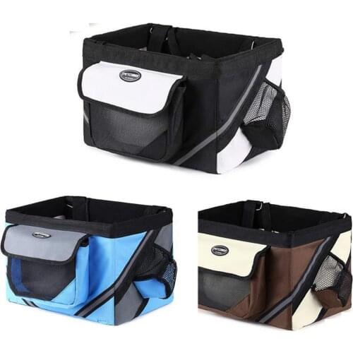 Outdoor Pet Bags Bicycle Dogs Baskets Puppy Cat Bicycle Baskets Bike Handlebar Front Basket Small Cat Dog Carrier For Travel Pet