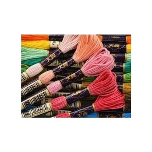 Embroidery Thread 1Lot= 447 PCS 100% Cotton Similar DMC Cross Stitch Thread Floss Skein New Free Shipping