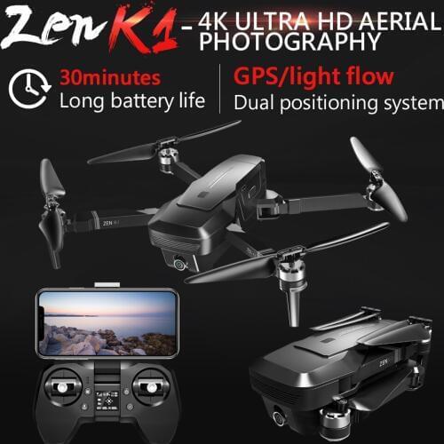 ZEN K1 5G WIFI FPV RC Drone with Dual GPS 4KCamera 120° Wide Angle Foldable optical flow Quadcopter VS SG906 M69 F11 smart drone