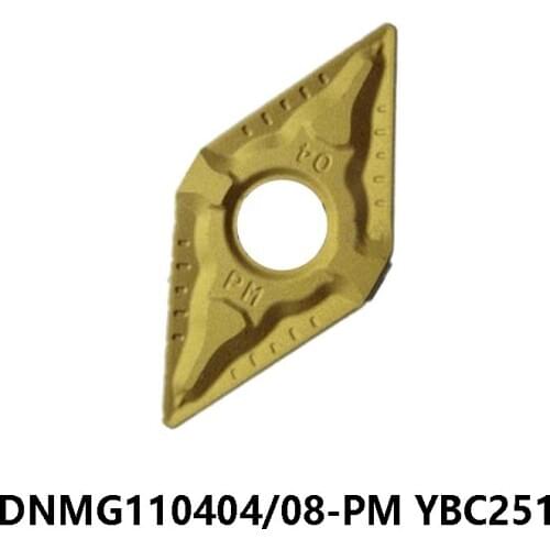 100% Original DNMG110404-PM DNMG110408-PM YBC251 Carbide Inserts for Steel DNMG 110404 110408 Turning Tools Lathe Cutter