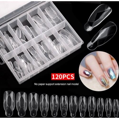 120/240/500 Pcs UV Extend Top Forms For Building Mold Nail Extension Upper Forms Nails False Finger Nails Art Tools