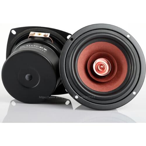 Red wine 2PCS 4 Inch Full Range Speaker Vocal Instrument Original Sound Trele Mid Bass Monitor Level 25W 4ohm or 8 ohm
