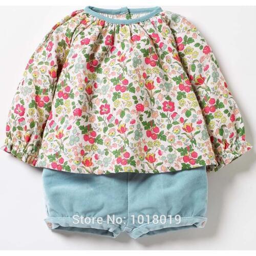 Brand New 2020 Baby Girls Clothes Sets Long Sleeve 100% Woven t Shirt Quality Corduroy Pants 2pc Children Suit Bebe Kids Outfits