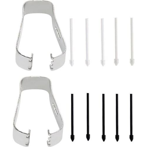 5Pcs Touch Stylus Tips Nibs with Metal Clip White Black for Samsung Galaxy Tab S6 T860 T865/S6 Lite Series Stylus S Pen