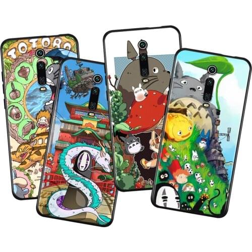 Totoro Anime Studio Ghibli For Xiaomi Redmi 9i 9T 9A 9C 9 8A 8 GO 7 7A S2 Y2 6 6A 5 5A 4X Prime Pro Plus Black Phone Case