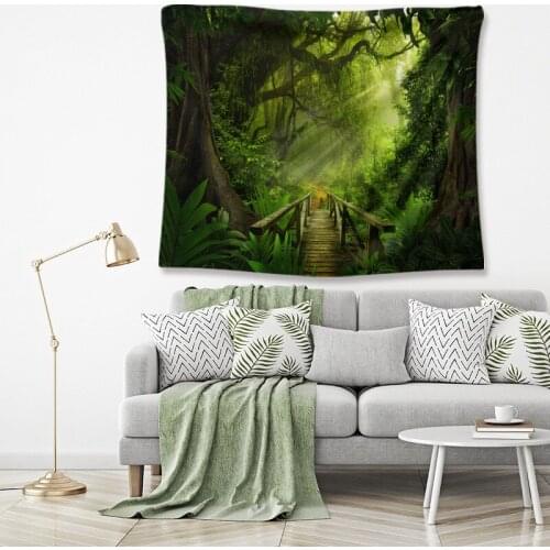 Beautiful Natural Forest Printed Large Wall Tapestry Cheap Hippie Wall Hanging Bohemian Wall Tapestries Mandala Wall Art Decor