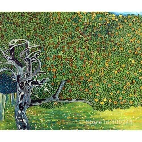 Oil reproduction art by Gustav Klimt Golden Apple Tree (Luxury Line) Home decor Hand painted High quality