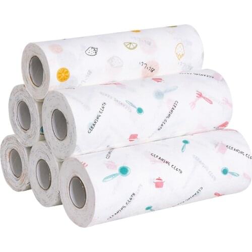 Cartoon printing lazy cloth non-woven cloth rags disposable dry and wet household kitchen thickened clean non-woven cloth