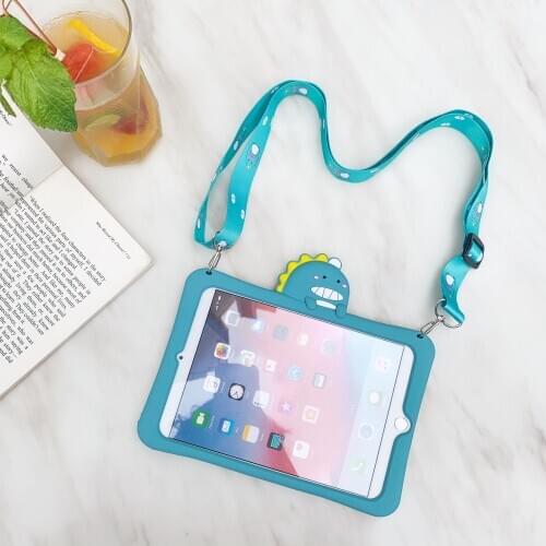 Cartoon Kids Safe Case for IPad 6th 9.7 2017 2018 Mini Case for IPad 7th 8th 10.2 Tablet Silicone Stand Funda Cover for Air 2 3