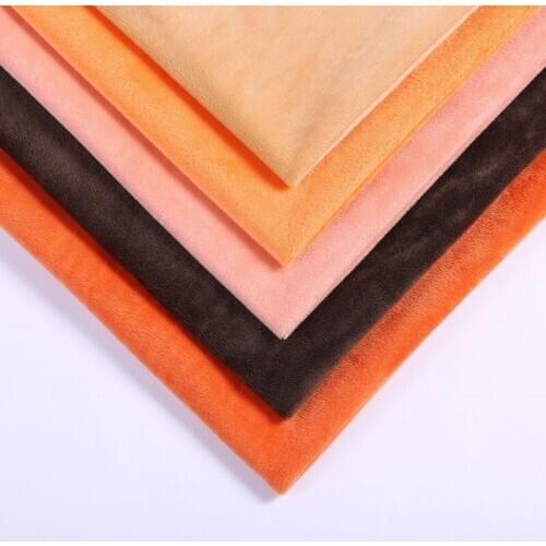 Soft Fleece Fabric For DIY Doll Clothing Materials Smooth Solid Velvet Upholstery Textiles Eco friendly Vestidos 100X170cm