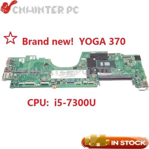NOKOTION For LENOVO yoga 370 laptop motherboard SR340 I5-7300U CPU DDR4 01HY157 01HY161 CIZS1 LA-E291P Mainboard