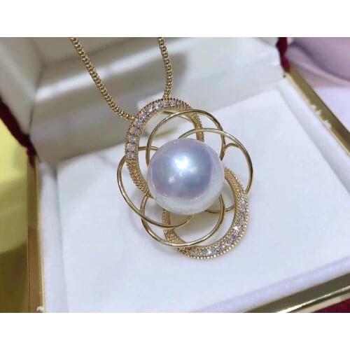 New Trendy 925 Sterling Silver Pendant Base Settings Mountings Findings Parts for Pearl Beads Crystal Jade Agate 5pcs/lot