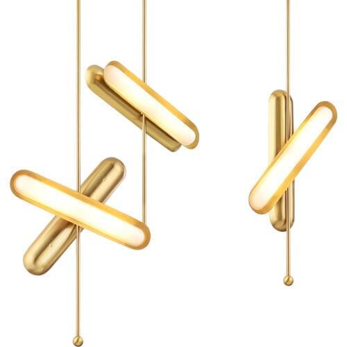 Pendant Lamp Gold LED Magic Rotated Suspension Hanging Lights For Parlor Bedroom Art Decoration Hotel Hall Pendant Lamp PA0133