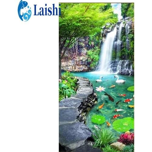 Full Diamond Painting Nature landscape painting flowers and trees goose fish waterfall Cross Stitch Mosaic Square Round diamond