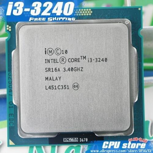 Free Shipping Intel Core I3 3240 3M Cache 3.4 GHz L3=3M LGA 1155 TDP 55W desktop CPU i3-3240 processor (working 100%)