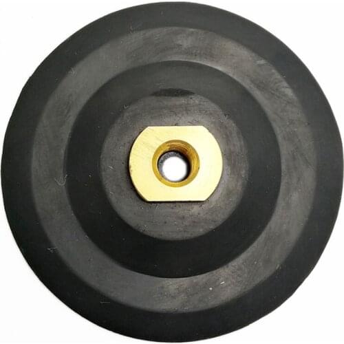 SHDIATOOL Diameter 5inch/125MM M14 Thread Rubber Back Pad For Diamond Polishing Pads Holder Backer Soft And Strong Body