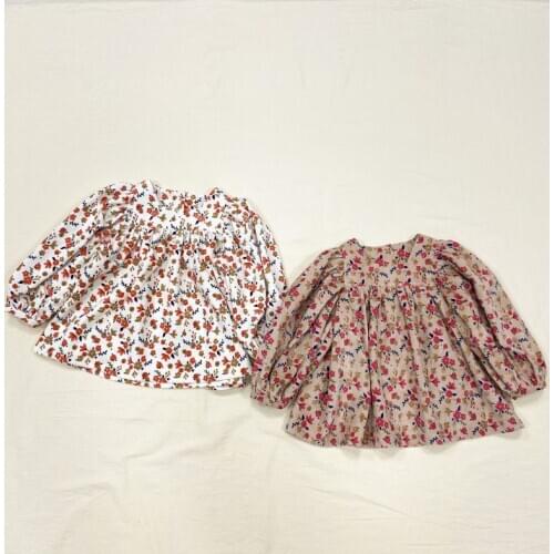 Baby Girl Shirts 2020 Autumn Winter Fashion Baby Girls Dress Blouses Cute Long Sleeve Korean Vintage Corduroy Tops Kids Clothes