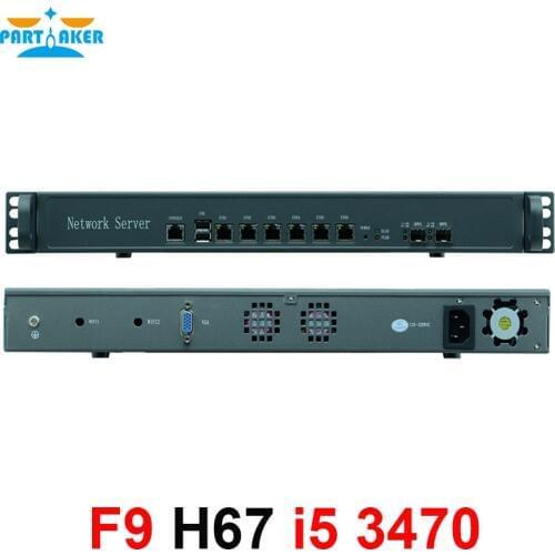 1U 6 Gigabit ethernet port ATX Power support Intel LGA1155 i5 3470 processor network router Firewall computer run pfsense