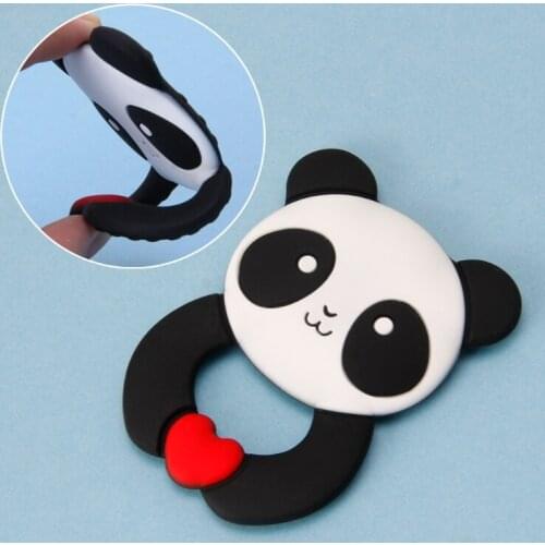 Panda Baby Teethers Pendant Necklace Accessory BPA Free Silicone Chew Toys F3ME