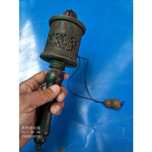 Old Tibet Carved wood turn through the tube,Chanting,soul reincarnation,best collection & adornment,free shipping