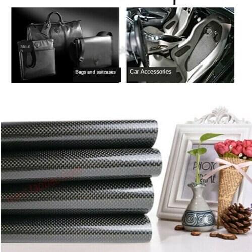 3K Black Plain&Twill TPU film Real Carbon Fiber Leather Cloth for wallet Bag DIY