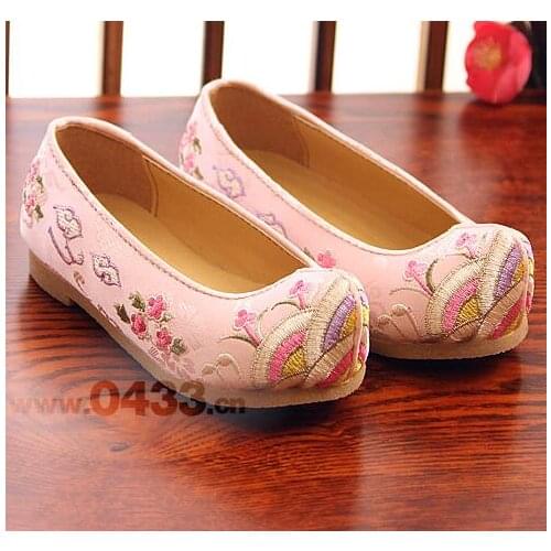 Embroidery shoes Children cloth shoes Girl Performance dance shoes