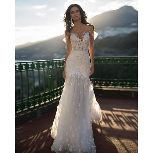 Vestido De Noiva Mermaid Wedding Dresses Sequined Beads Spaghetti Abito Da Sposa Straps Robe De Mariage Sereia Bride Gowns