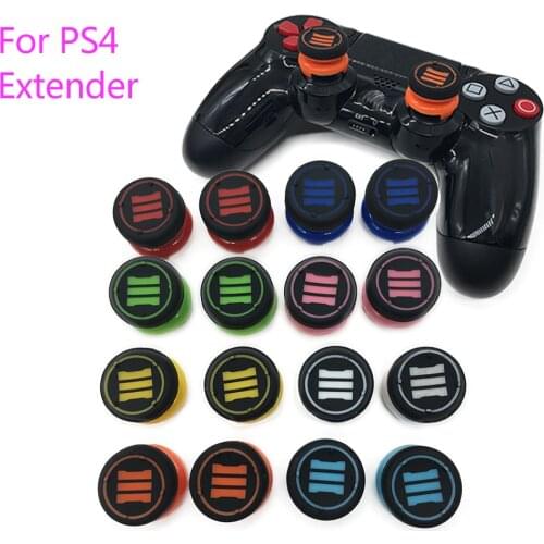 1Pair=2PCS Silicone Plastic for PS4 Analog Extenders Thumbstick Grips for Playstation 4 Joystick Cap