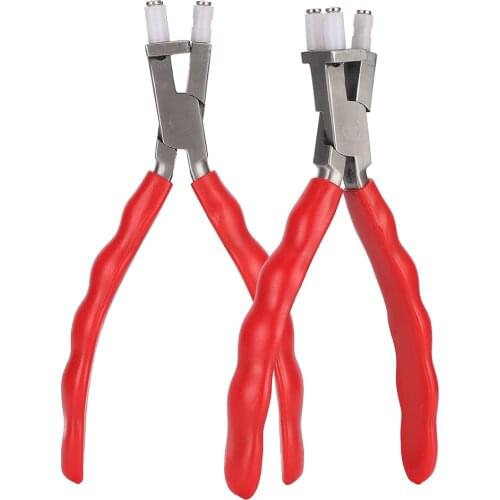 1pc Nylon Plier Stainless Steel Jewelry Jaw Flat&Round Plier Wire Bending Shaping Looping Forming Jewelry Bead Making Tool