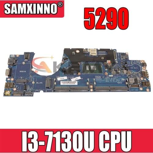 100% working for dell Latitude 5290 motherboard SR3JY I3-7130U on-board 0W5G22 CN-0W5G22 DDM60 LA-F391P mainboard tested ok