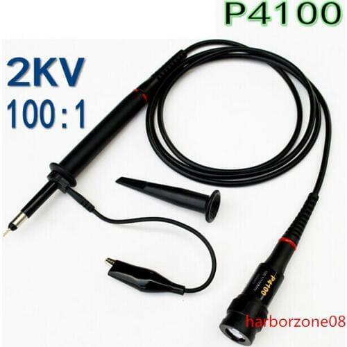 100X P4100 High Voltage 2KV 2000V Oscilloscope Scope Passive Clip Probe 100MHz