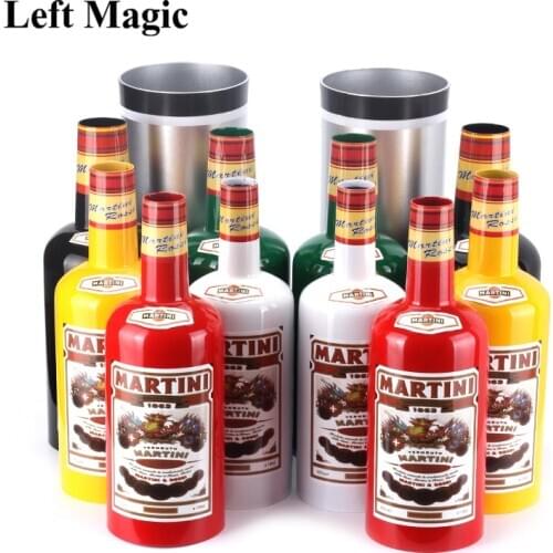 12 Bottles,Pured Liquid ) Multiplying Bottles/Moving Magic Tricks Increasing And Coloring Tora Bottles Stage Magic Props