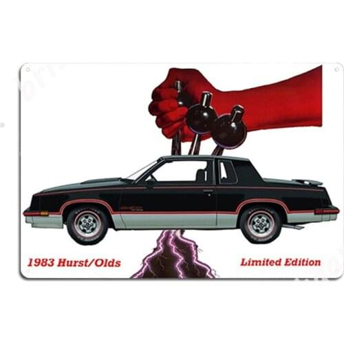 1983 Hurst Olds Metal Signs Plaques Bar Cave Wall Mural create Tin sign Posters