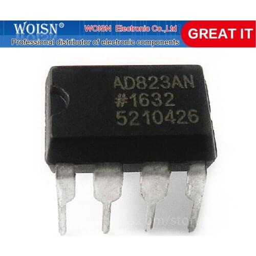 2PCS AD823ANZ AD823 DIP8 DIP Dual, 16 MHz, Rail-to-Rail FET Input Amplifier AD823AN new original In Stock