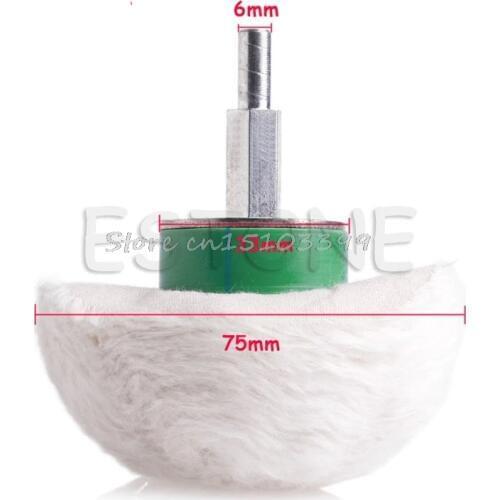 3'' Cotton Dome Polishing Buffing Wheel Polish Drill 1/4'' Shank Brush