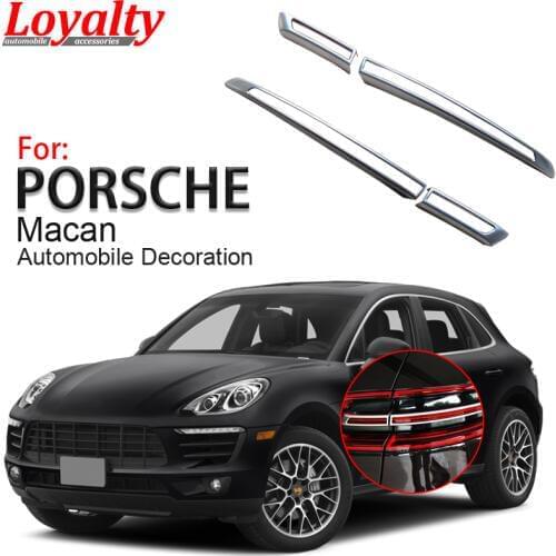 Loyalty for Porsche Macan 2014 2015 2016 2017 Rear Tail Light Frame Cover Trim Car Accessories ABS Chrome Molding Car Styling