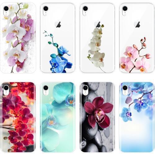 Back Cover For iPhone 6 S 6S 7 8 X XR XS Max Flower Stone Floral Pink Soft Silicone Phone Case For Apple iPhone 8 7 6S 6 S Plus