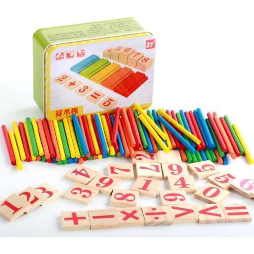 Digital stick arithmetic word number bar kindergarten primary school mathematics early teaching wooden beneficial intelligence