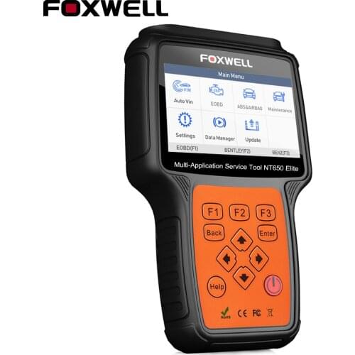 FOXWELL NT650 Elite OBD2 Car Diagnosis Oil DPF TPMS ABS SRS Diagnostic Tools EOBD OBD 2 Professional Reset Service Scanner