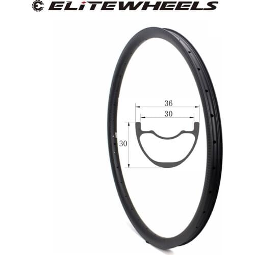 ELITEWHEELS 650B Mtb Carbon Fiber Rim 430g 27.5er Mountain Bicycle Rim 36mm Width 30mm Depth Hookless Cross Country All Mountain