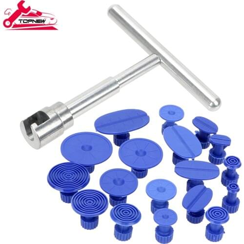 Car Auto Body Paintless Dent Repair Removal Tool T-Bar Tools Kit with Glue Tabs For Car Auto Body Hail Damage