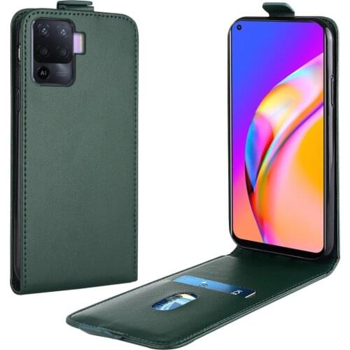 Flip Up and Down Leather Case for OPPO A94 4G Case CPH2203 CPH2285 Vertical Cover for OPPO A 94 4G Case Phone Bag