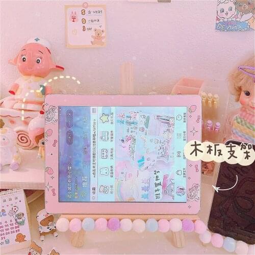 8x15cm Small Wooden DIY Three-legged Shape Bracket for Mobile Phone Bracket Easel Frame Picture Artist For Children