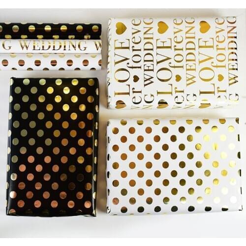70*50cm New Year Gift Wrapping Paper Cartoon Animal Gold Dot Printed Tissue Paper Roll For DIY Wedding Birthday Gifts Box Decor