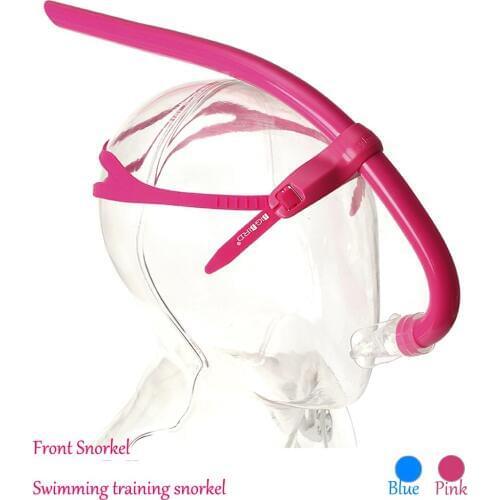 Front snorkel for swimming center breath tube swimming training snorkel professional snorkel for kids and adult watersport gears