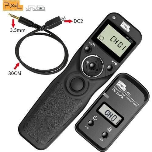 Pixel TW-283 DC2 Wireless Timer Remote Control For Nikon Z7 Z6 D7500 D3300 D3200 D3100 D750 D610 D600 D90 Df Shutter Release